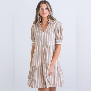 Karlie Stripe Poplin Dress